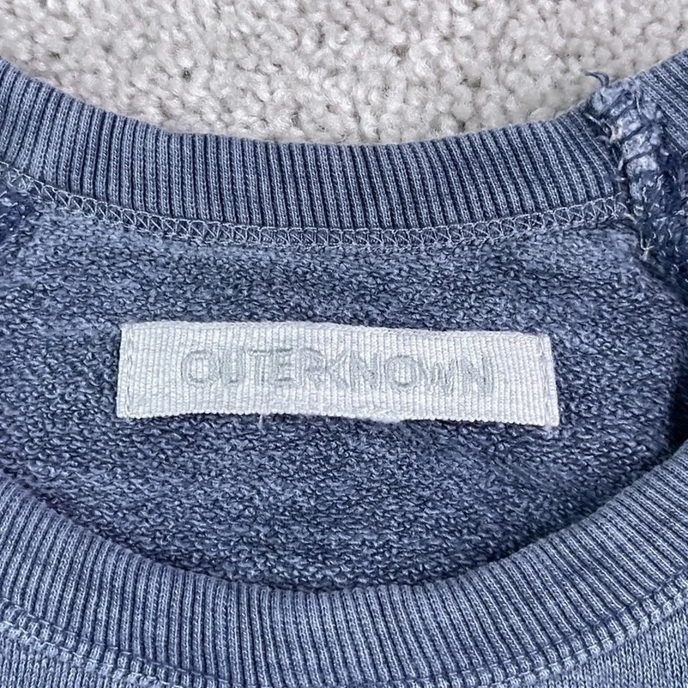 Outerknown Sweatshirt Mens Small Blue Sur‎ Hemp Organic Cotton French Terry